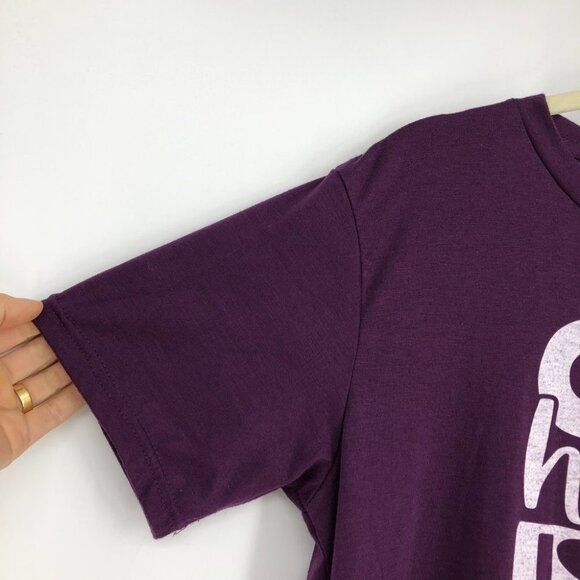 CatLadyBox Purple  'Cat Hair Is My Glitter' Short Sleeve Crew Neck T-Shirt ~M - Picture 11 of 13
